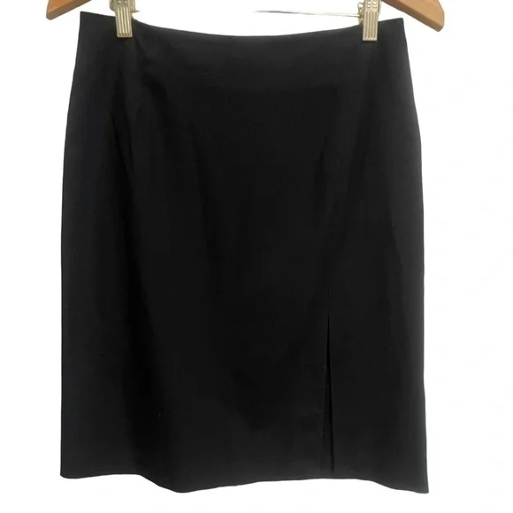 THEORY Mini Knee Length Black Work Skirt Size 10 - Picture 1 of 6
